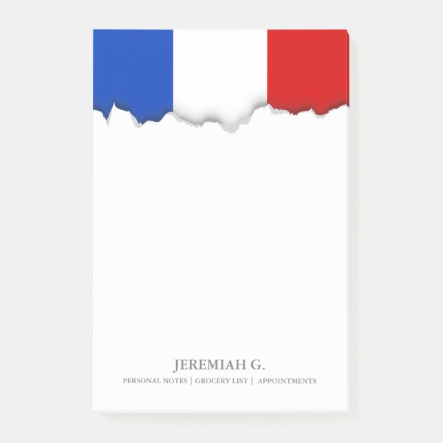 Flagga av Frankrike Post-it Block (Framsida)