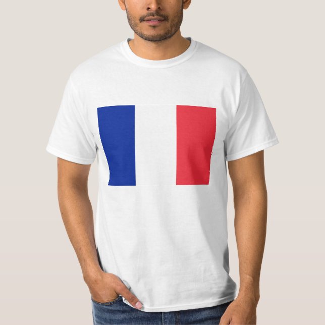Flagga av frankriken franska Tricolour Drapeau T Shirt (Framsida)