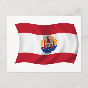 Flagga av Fransk Polynesien Vykort