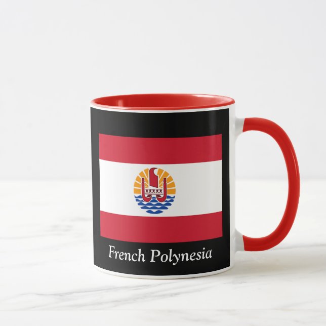 Flagga av franska Polynesia Mugg (Höger)
