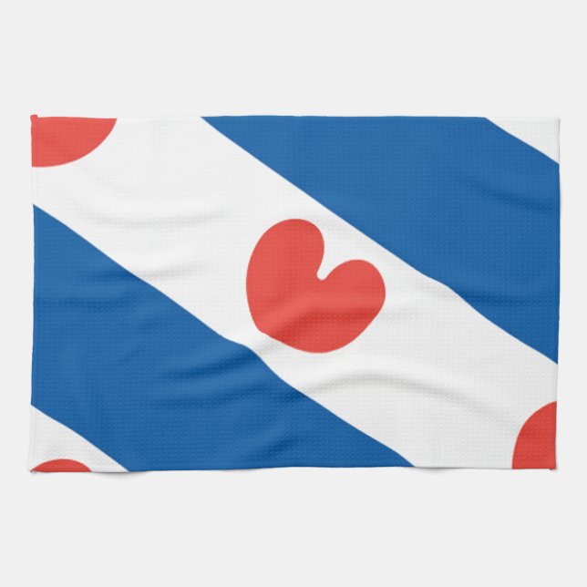 Flagga av Friesland Kökshandduk (Horisontell)