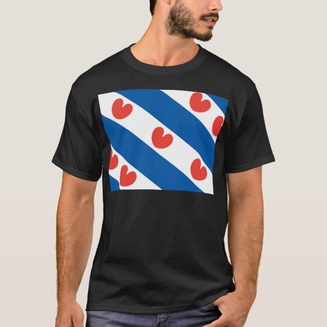 Flagga av Friesland Tee Shirt (Framsida)