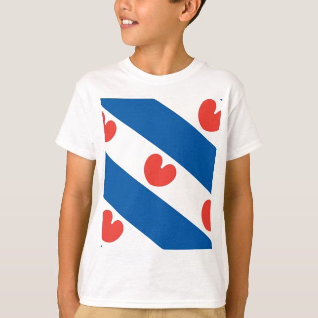 Flagga av Friesland Tee Shirt (Framsida)