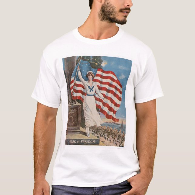 Flagga av frihet tee shirt (Framsida)