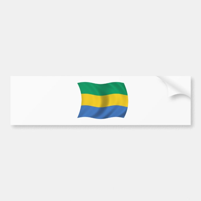 Flagga av Gabon Bildekal (Framsidan)