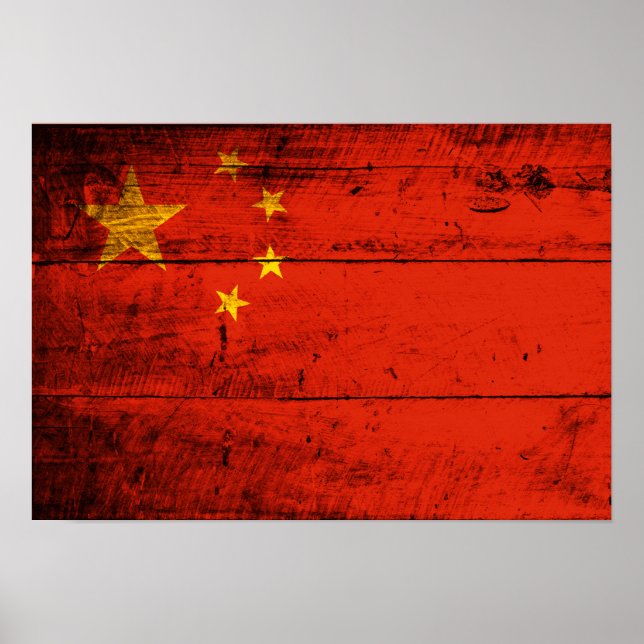 Flagga av gammal China Poster (Framsidan)