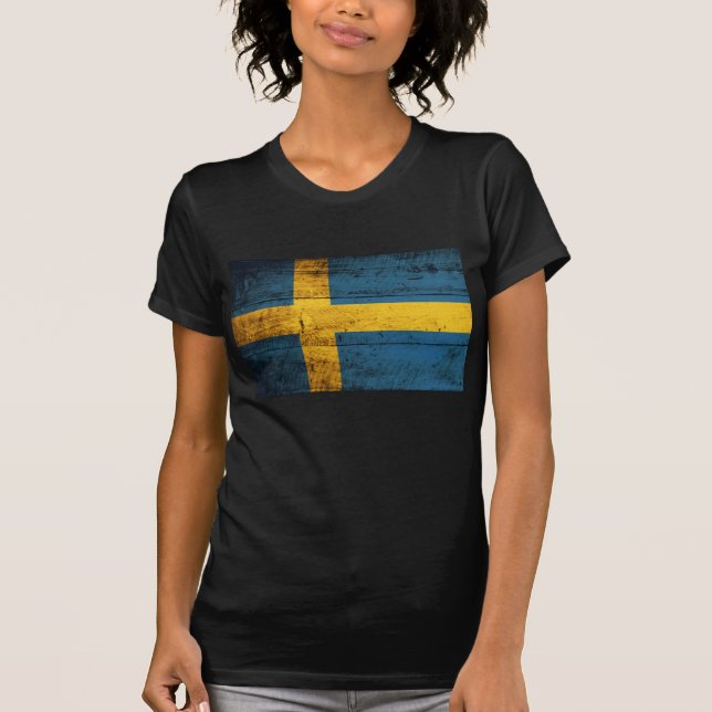 Flagga av gammal Sverige T Shirt (Framsida)