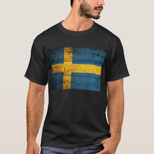 Flagga av gammal Sverige; T-shirt (Framsida)