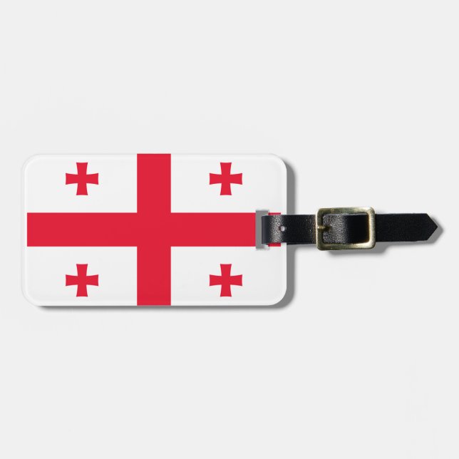 Flagga av Georgia Easy ID Personal Bagagebricka (Horisontell Framsida)