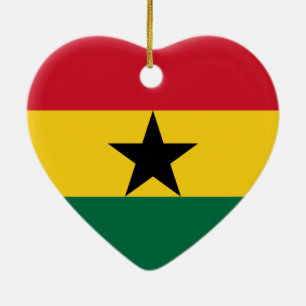 Flagga av Ghana Julgransprydnad Keramik