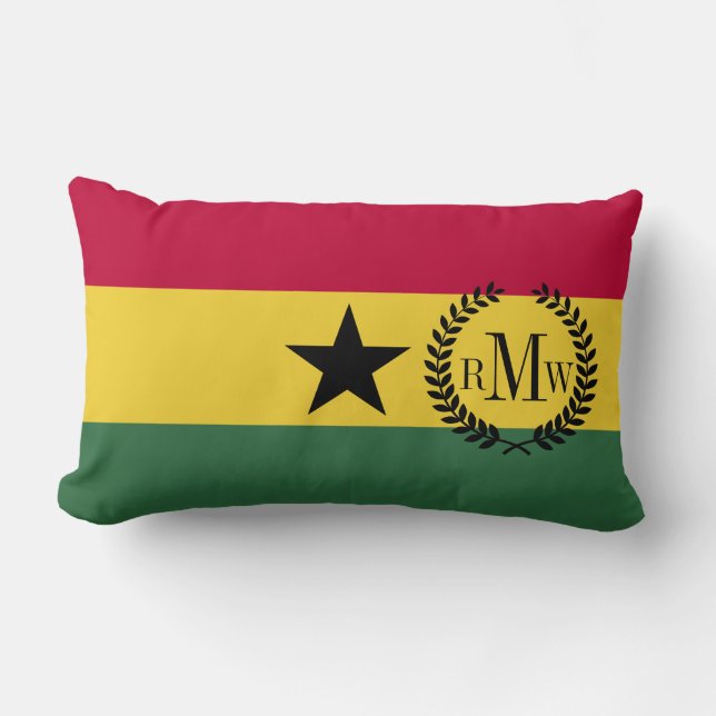 Flagga av Ghana Lumbarkudde (Framsida)