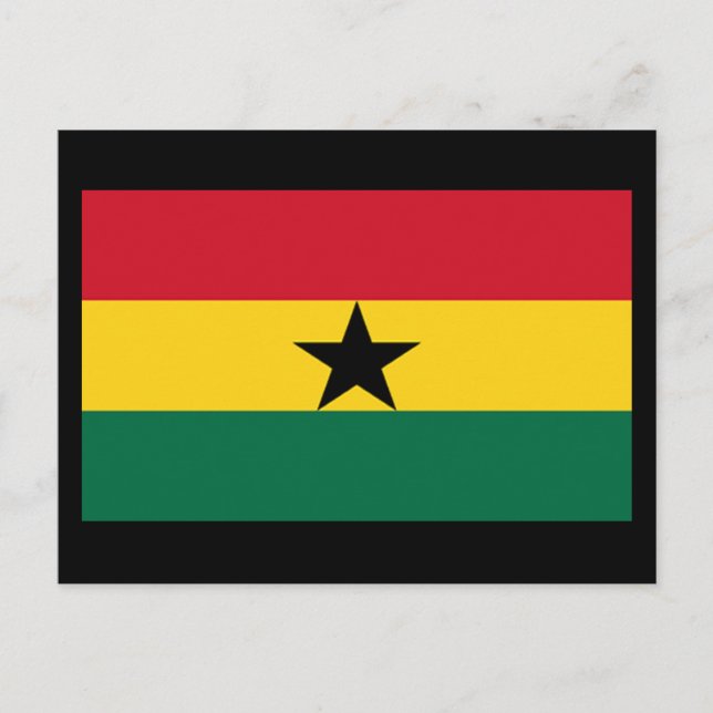 Flagga av Ghana Vykort (Framsida)