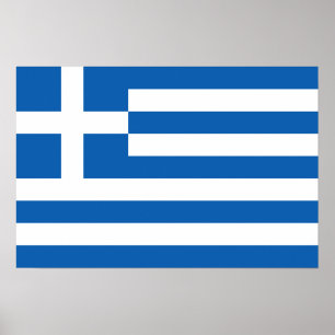 Flagga av Grekland ’Ε Λ Λ Ά FA’ Poster