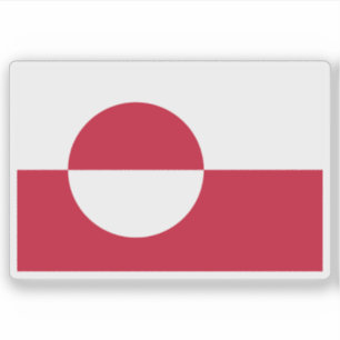 Flagga av Grönlands inuit eller Grönlandsfiske Klistermärken