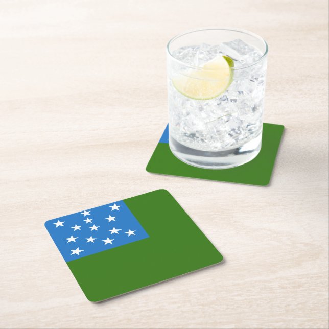 Flagga av Grönten Mountain Boys Button Underlägg Papper Kvadrat (Insitu)