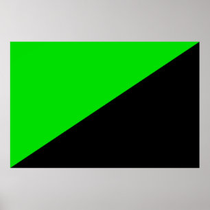Flagga av Gröntens anarkism Poster