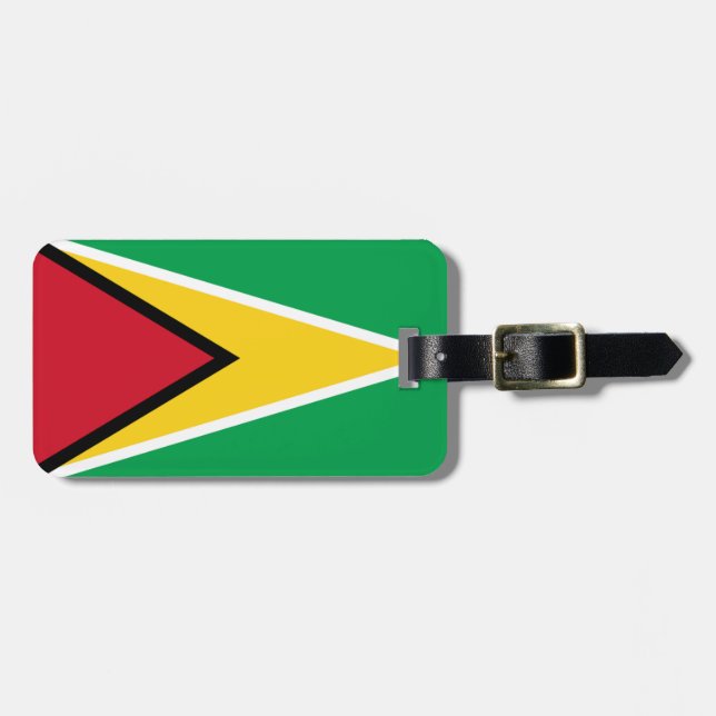 Flagga av Guyana Easy ID Personligt ID Bagagebricka (Horisontell Framsida)