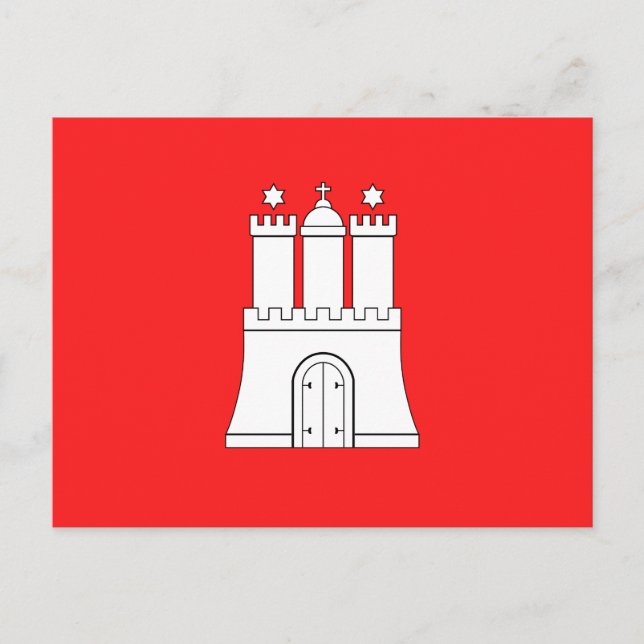 Flagga av Hamburgs vykort för inbjudan (Framsida)