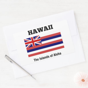 Flagga av Hawaii Rektangulärt Klistermärke