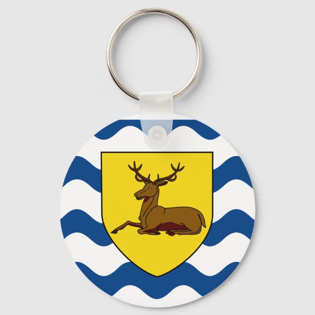 Flagga av Hertfordshire Keychain Nyckelring (Framsida)