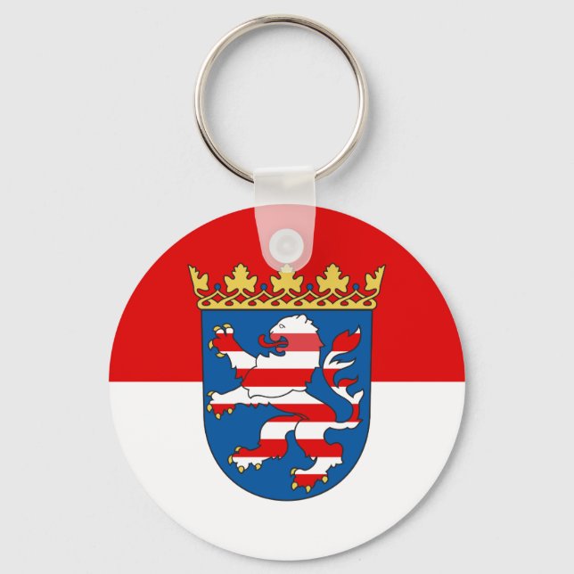Flagga av Hesses Keychain Nyckelring (Framsida)
