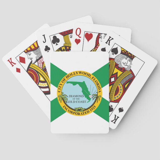 Flagga av Hollywood, Florida Casinokort (Baksidan)