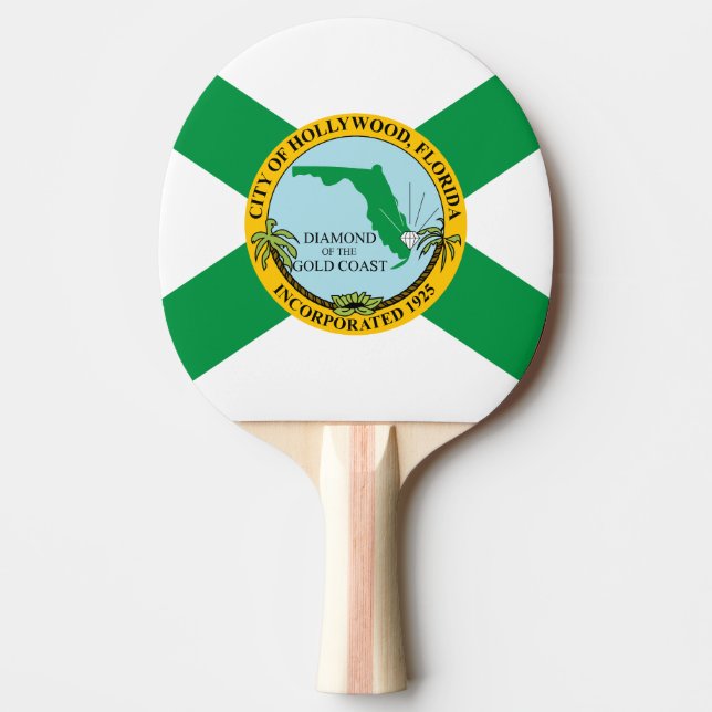 Flagga av Hollywood, Florida Pingisracket (Framsidan)