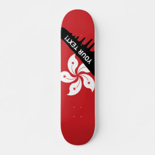 Flagga av Hong Kong Skateboard Bräda 20 Cm