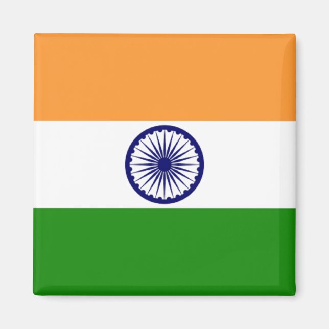 Flagga av India Magnet (Framsidan)