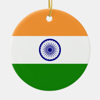 Flagga av Indien. Bharat Ganrajya Julgransprydnad Keramik