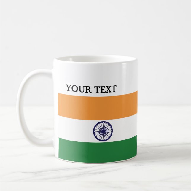 Flagga av Indien Kaffemugg (Vänster)
