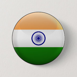 Flagga av Indien Knapp