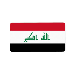 Flagga av Irak etiketter Adressetikett