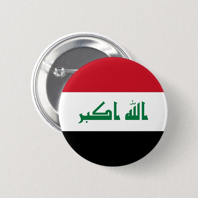 Flagga av Irak Knapp (Framsida & baksida)