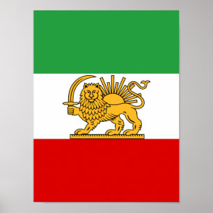 Flagga av Iran (1964–1980) Poster