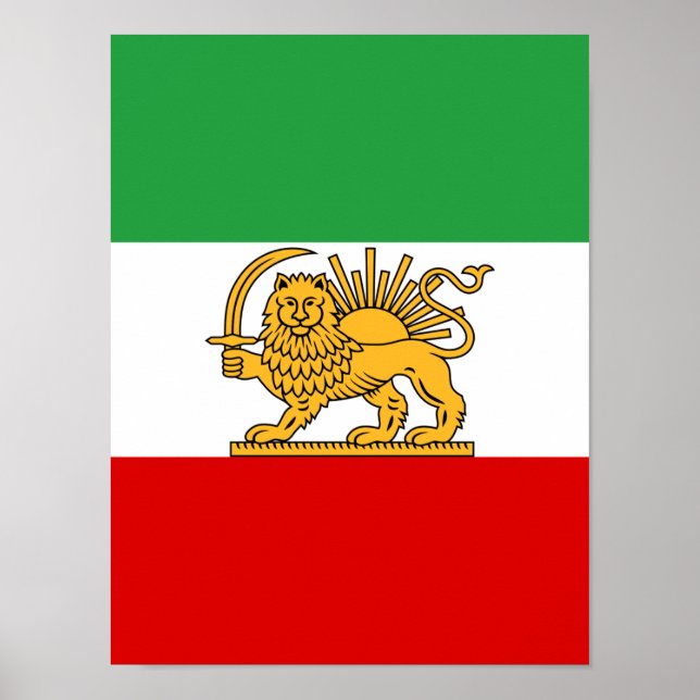 Flagga av Iran (1964–1980) Poster (Framsidan)