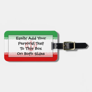 Flagga av Iran Easy ID Personal Bagagebricka