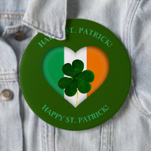 Flagga av Ireland Heart med Shamrock St. Patrick