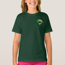 Flagga av Ireland Heart med Shamrock St. Patrick