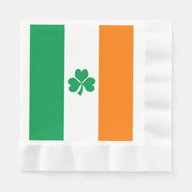 Flagga av Ireland Shamrock Pappersservett (Framsidan)