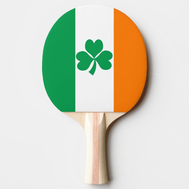 Flagga av Ireland Shamrock Pingisracket (Baksidan)