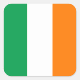Flagga av Irish Large Square Sticker Fyrkantigt Klistermärke