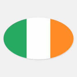 Flagga av Irish Oval Sticker Ovalt Klistermärke
