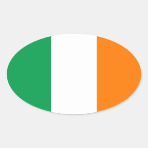 Flagga av Irish Oval Sticker Ovalt Klistermärke