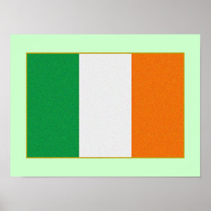 Flagga av Irland - irländsk republik Tri-färg Poster