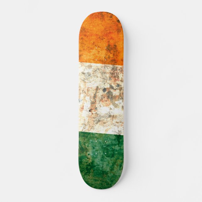 Flagga av Irland Skateboard Bräda 20,5 Cm (Framsida)