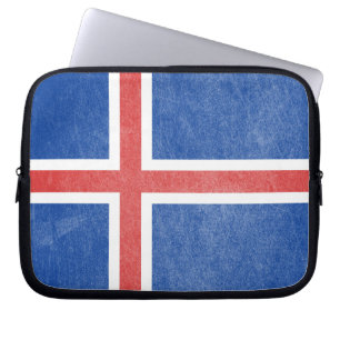 Flagga av Island Grunge Laptop Fodral