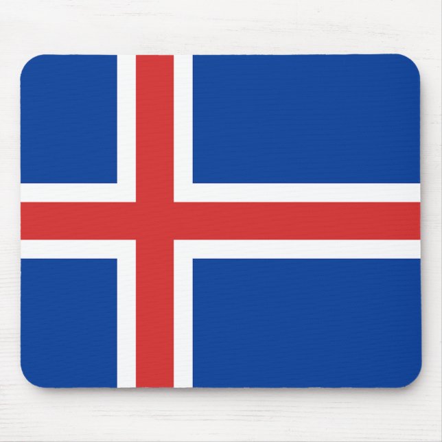 Flagga av Island Mousepad Musmatta (Framsidan)