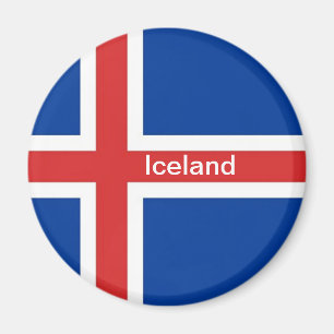 Flagga av islandet magnet