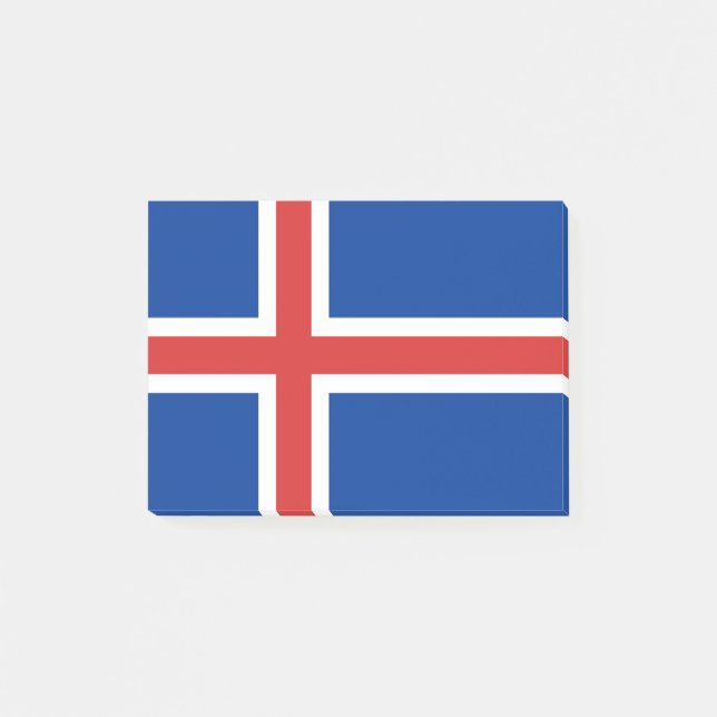 Flagga av Islandet Post-it® Notes Post-it Block (Framsida)